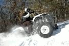 atv in snow